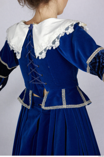 Photos Woman in Historical Dress 135 16th century blue dress…